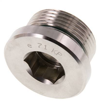 Tapón M33 X 2 Acero inoxidable FKM con hexágono interior 400bar (5620,0psi)