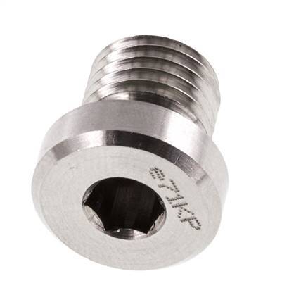 Tapón M12 X 1,5 Acero inoxidable FKM con hexágono interior 400bar (5620,0psi)