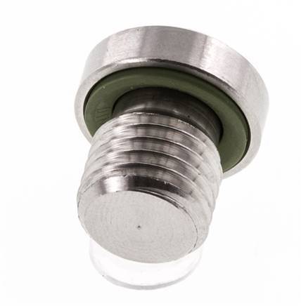 Tapón M12 X 1,5 Acero inoxidable FKM con hexágono interior 400bar (5620,0psi)