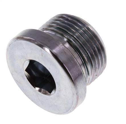 Plug M22 X 1.5 Steel FKM with Internal Hex 400bar (5620.0psi) [2 Pieces]