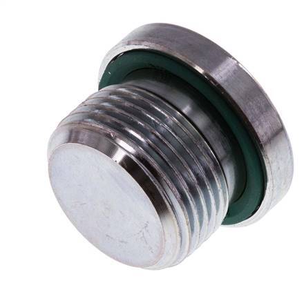 Plug M22 X 1.5 Steel FKM with Internal Hex 400bar (5620.0psi) [2 Pieces]