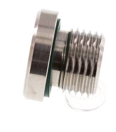 Tapón M16 X 1,5 Acero inoxidable FKM con hexágono interior 400bar (5620,0psi)