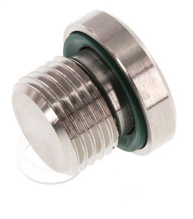 Tapón M16 X 1,5 Acero inoxidable FKM con hexágono interior 400bar (5620,0psi)