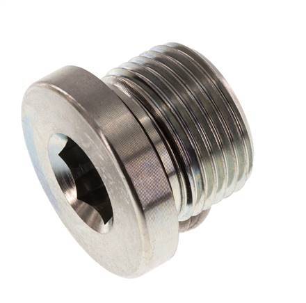 Plug M20 X 1.5 Steel NBR with Internal Hex 400bar (5620.0psi) [2 Pieces]