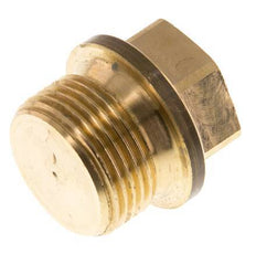 Tapón G3/4'' latón con collar y hexágono exterior 16bar (224,8psi)