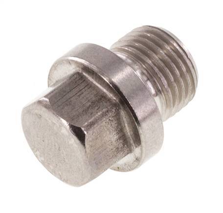 Plug G1/8'' Stainless steel with Collar and External Hex 40bar (562.0psi) [2 Pieces]