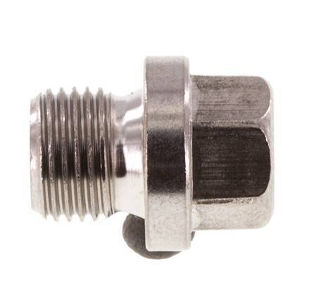 Plug G1/8'' Stainless steel with Collar and External Hex 40bar (562.0psi) [2 Pieces]
