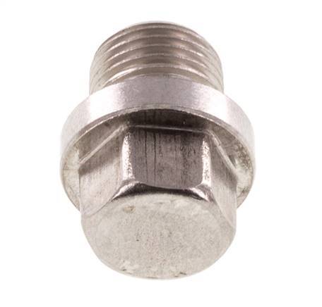 Plug G1/8'' Stainless steel with Collar and External Hex 40bar (562.0psi) [2 Pieces]