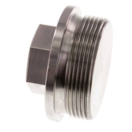 Tapón G2'' Acero inoxidable con collar y hexágono exterior 40bar (562,0psi)