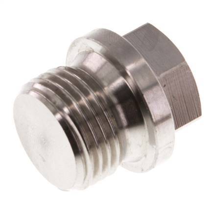 Tapón G1/2'' Acero inoxidable con collar y hexágono exterior 40bar (562,0psi)