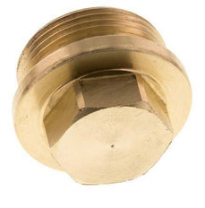 Tapón G1 1/4'' latón con collar y hexágono exterior 16bar (224,8psi)