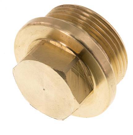 Tapón G1 1/4'' latón con collar y hexágono exterior 16bar (224,8psi)
