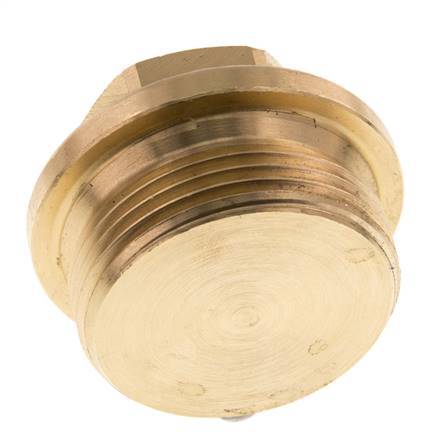 Tapón G1 1/4'' latón con collar y hexágono exterior 16bar (224,8psi)