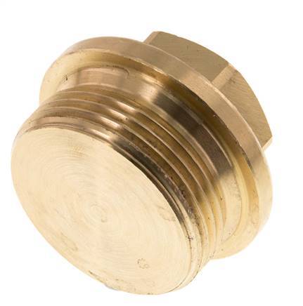 Tapón G1 1/4'' latón con collar y hexágono exterior 16bar (224,8psi)