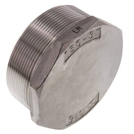 Tapón R3'' Acero inoxidable con hexágono exterior 16bar (224,8psi)