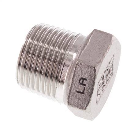 Plug R3/8'' Stainless steel with External Hex 16bar (224.8psi) [5 Pieces]