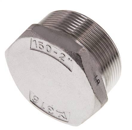 Tapón R2'' Acero inoxidable con hexágono exterior 16bar (224,8psi)
