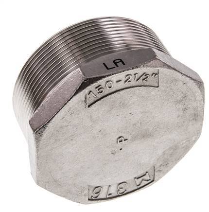 Tapón R2 1/2'' Acero inoxidable con hexágono exterior 16bar (224,8psi)