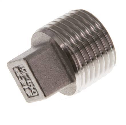 Plug R1/2'' Stainless steel with External Square 16bar (224.8psi) [2 Pieces]