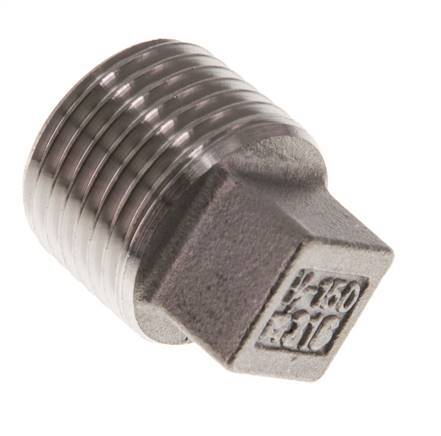 Plug R1/2'' Stainless steel with External Square 16bar (224.8psi) [2 Pieces]