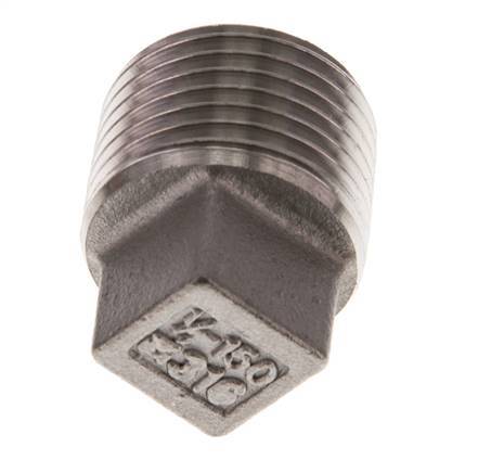 Plug R1/2'' Stainless steel with External Square 16bar (224.8psi) [2 Pieces]