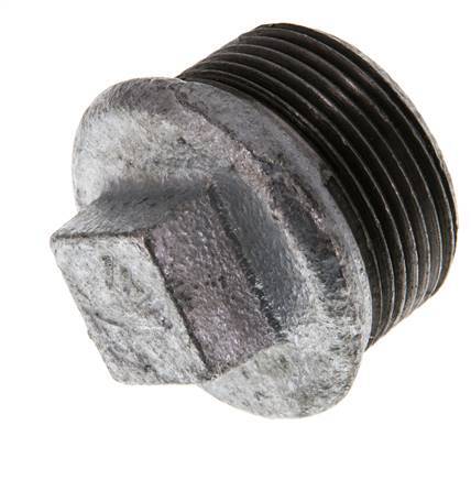 Plug R1 1/4'' Malleable cast iron with External Square 25bar (351.25psi) [2 Pieces]