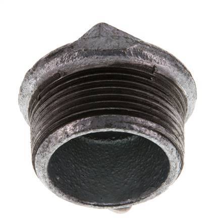 Plug R1 1/4'' Malleable cast iron with External Square 25bar (351.25psi) [2 Pieces]