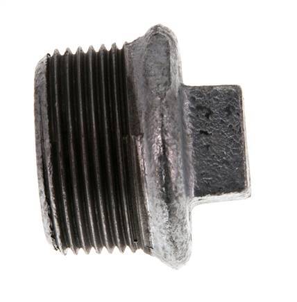Plug R1 1/4'' Malleable cast iron with External Square 25bar (351.25psi) [2 Pieces]