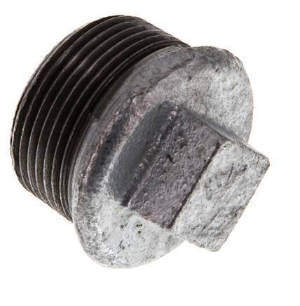 Plug R1 1/4'' Malleable cast iron with External Square 25bar (351.25psi) [2 Pieces]