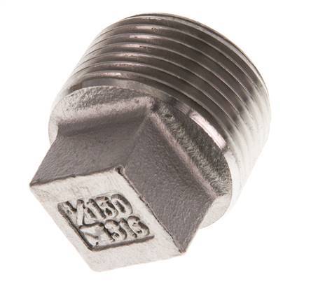 Plug R3/4'' Stainless steel with External Square 16bar (224.8psi) [2 Pieces]
