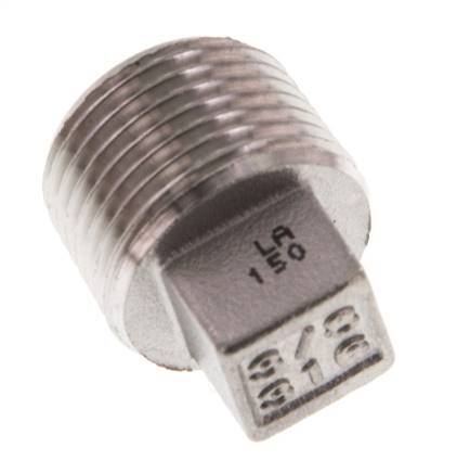 Plug R3/8'' Stainless steel with External Square 16bar (224.8psi) [5 Pieces]
