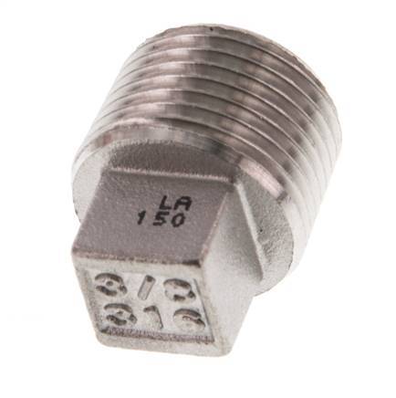 Plug R3/8'' Stainless steel with External Square 16bar (224.8psi) [5 Pieces]