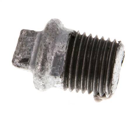 Plug R1/4'' Malleable cast iron with External Square 25bar (351.25psi) [10 Pieces]