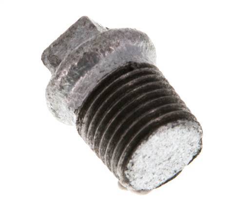 Plug R1/4'' Malleable cast iron with External Square 25bar (351.25psi) [10 Pieces]