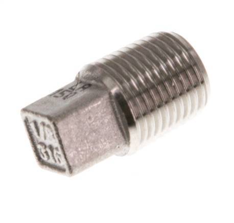Plug R1/8'' Stainless steel with External Square 16bar (224.8psi) [5 Pieces]