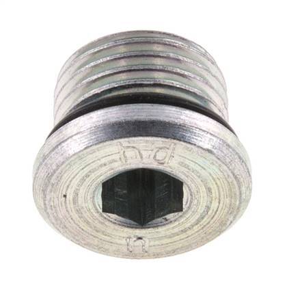Plug UNF 9/16INCH-18 Steel NBR with Internal Hex 630bar (8851.5psi) [2 Pieces]