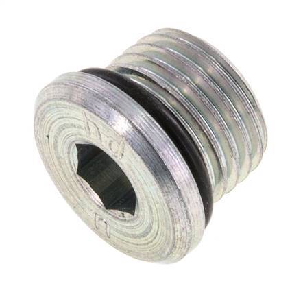 Plug UNF 9/16INCH-18 Steel NBR with Internal Hex 630bar (8851.5psi) [2 Pieces]