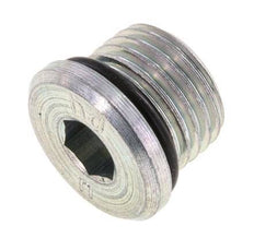 Plug UNF 9/16INCH-18 Steel NBR with Internal Hex 630bar (8851.5psi) [2 Pieces]