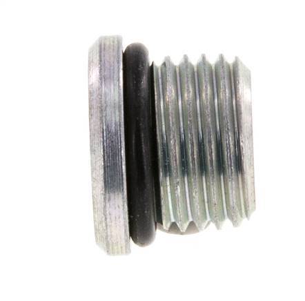 Plug UNF 9/16INCH-18 Steel NBR with Internal Hex 630bar (8851.5psi) [2 Pieces]