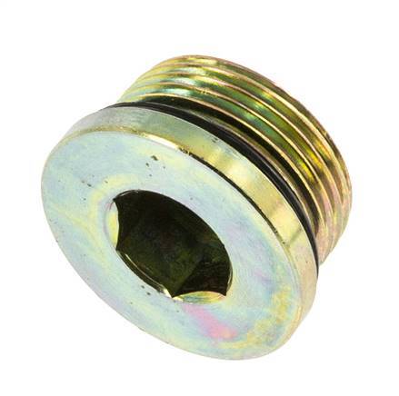Tapón UN 1-5/16''-12 Acero NBR con hexágono interno 400bar (5620.0psi)