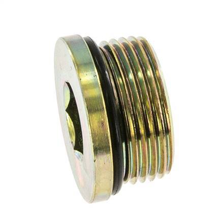 Tapón UN 1-5/16''-12 Acero NBR con hexágono interno 400bar (5620.0psi)