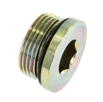 Tapón UN 1-5/16''-12 Acero NBR con hexágono interno 400bar (5620.0psi)