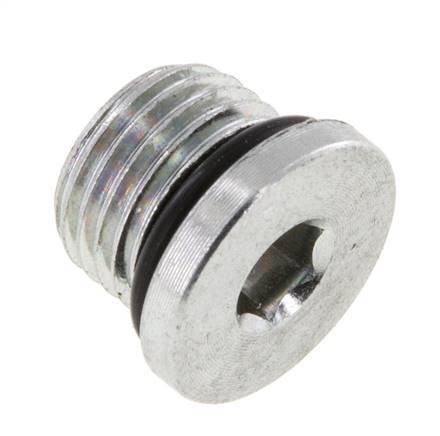 Plug UNF 1/2''-20 Steel NBR with Internal Hex 630bar (8851.5psi) [2 Pieces]