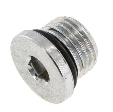 Plug UNF 1/2''-20 Steel NBR with Internal Hex 630bar (8851.5psi) [2 Pieces]