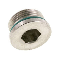 Tapón UN 1-5/16''-12 Acero inoxidable FKM con hexágono interior 400bar (5620,0psi)