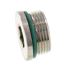 Tapón UN 1-5/16''-12 Acero inoxidable FKM con hexágono interior 400bar (5620,0psi)