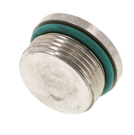 Tapón UN 1-5/16''-12 Acero inoxidable FKM con hexágono interior 400bar (5620,0psi)
