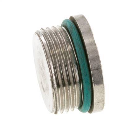 Tapón UN 1-5/16''-12 Acero inoxidable FKM con hexágono interior 400bar (5620,0psi)