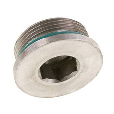Tapón UN 1-5/8''-12 Acero inoxidable FKM con hexágono interior 250bar (3512,5psi)