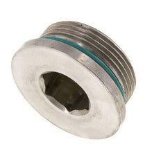 Tapón UN 1-5/8''-12 Acero inoxidable FKM con hexágono interior 250bar (3512,5psi)